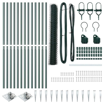 Fence Post Green 25 x 1 m (50 mm mesh) Steel