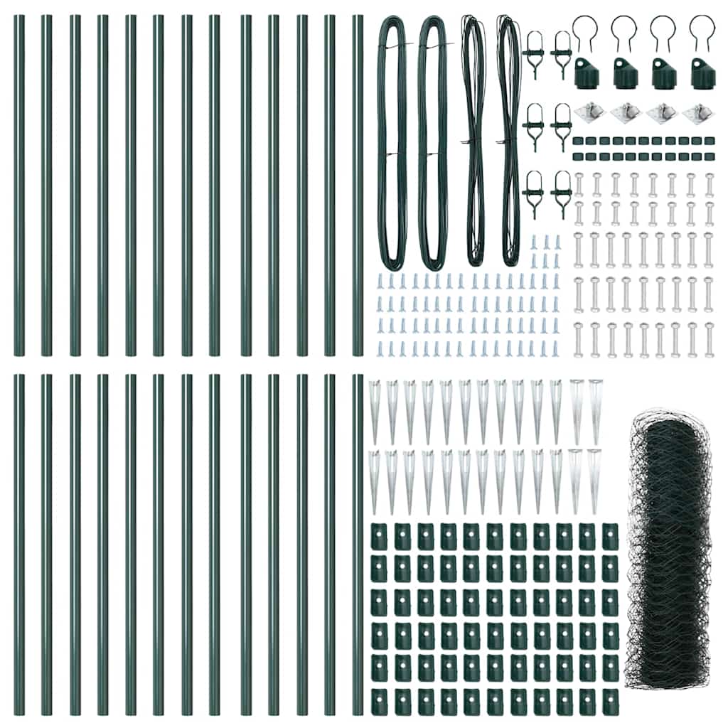 Welded Wire Fence with Spikes 50 x 1 m (W x H) PVC-Coated Steel
