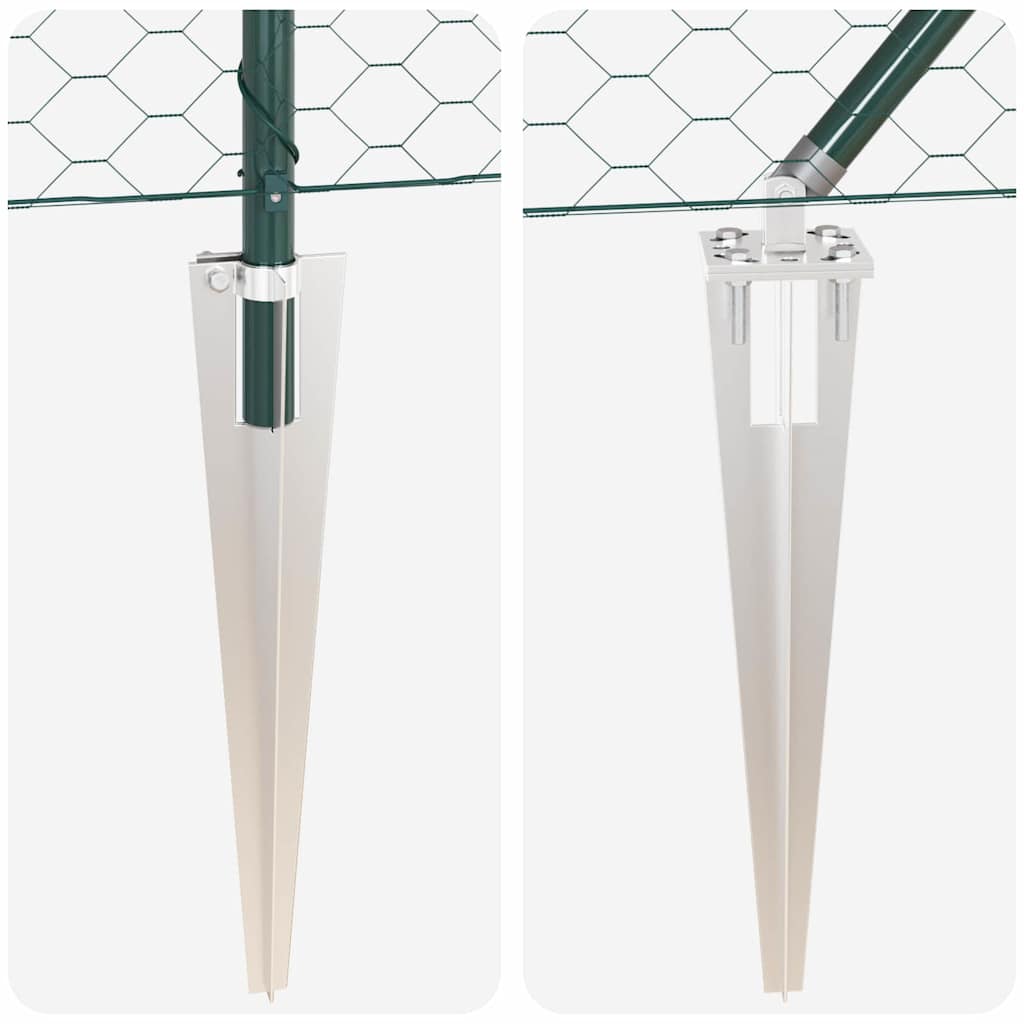 Fence Post Green 100 x 1 m (50 mm mesh) Steel and PVC