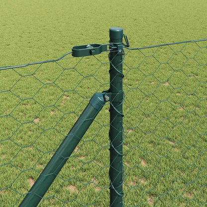 Fence Post Green 100 x 1 m (50 mm mesh) Steel and PVC