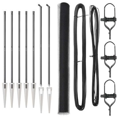 Fence Post Grey 10 x 1.6 m (25 mm mesh) Steel and PVC