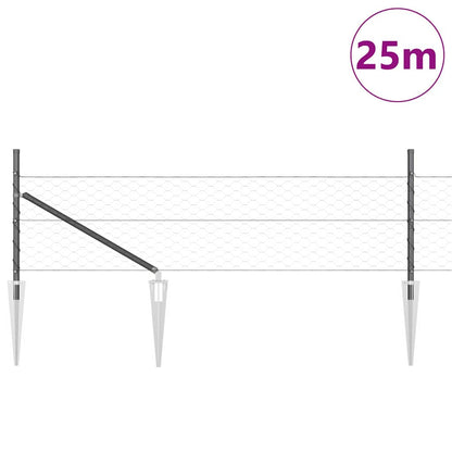 Welded Wire Fence with Spikes 25 x 0.4 m (W x H)
