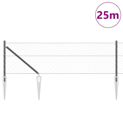 Welded Wire Fence with Spikes 25 x 0.6 m (W x H)