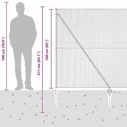 Welded Wire Fence with Spikes 25 x 1.6 m (W x H)