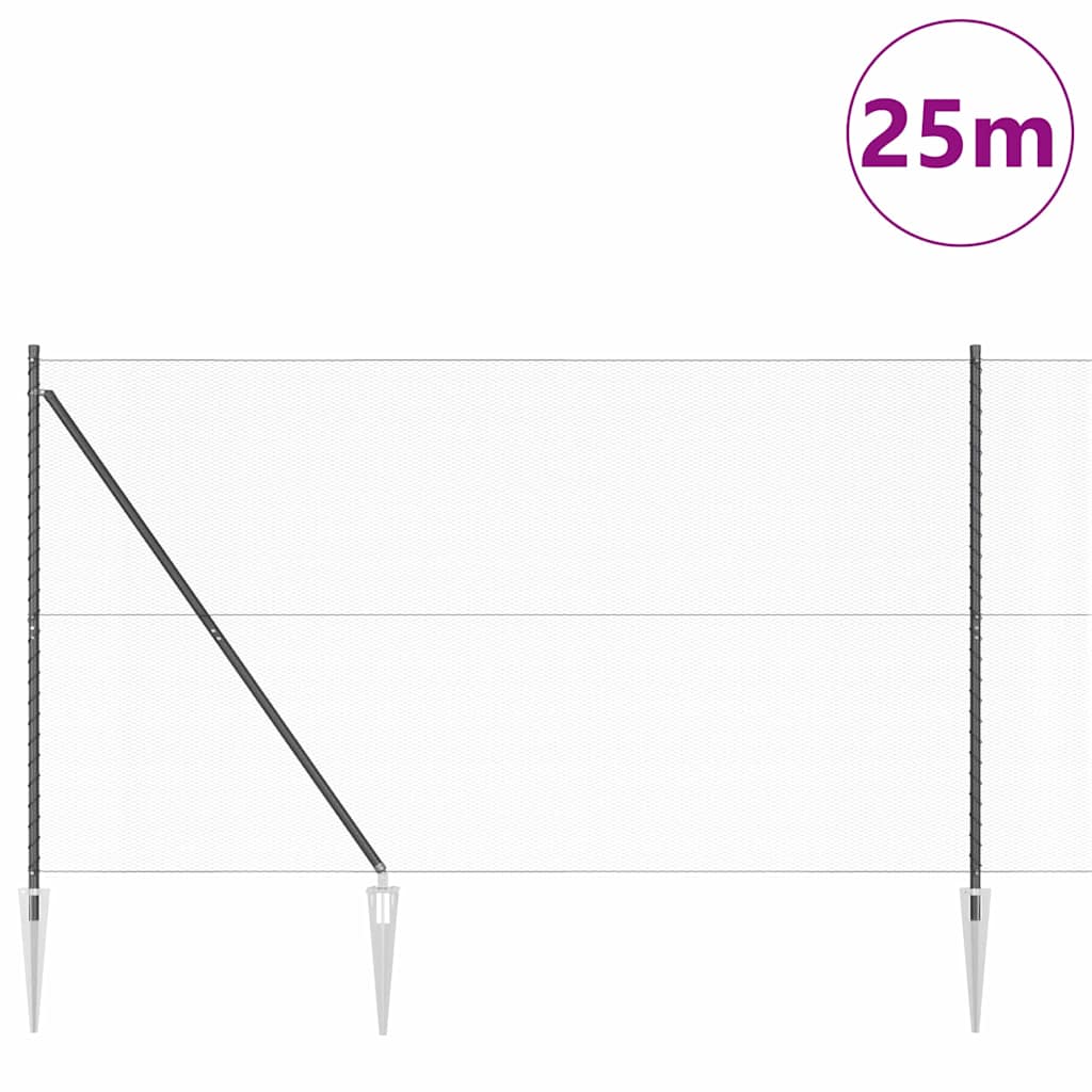 Welded Wire Fence with Spikes 25 x 1.6 m (W x H)