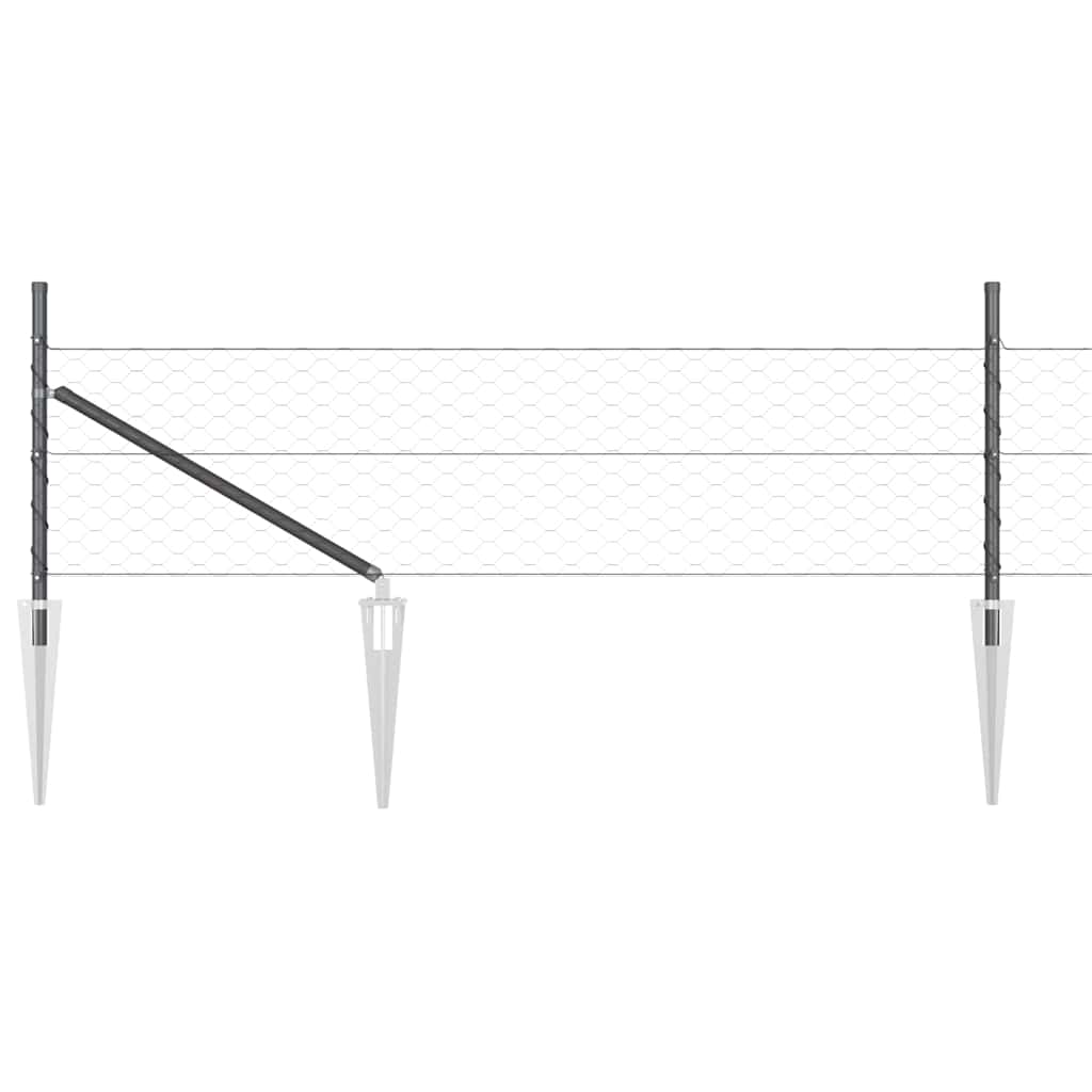 Welded Wire Fence with Spikes 100 x 0.4 m (W x H)