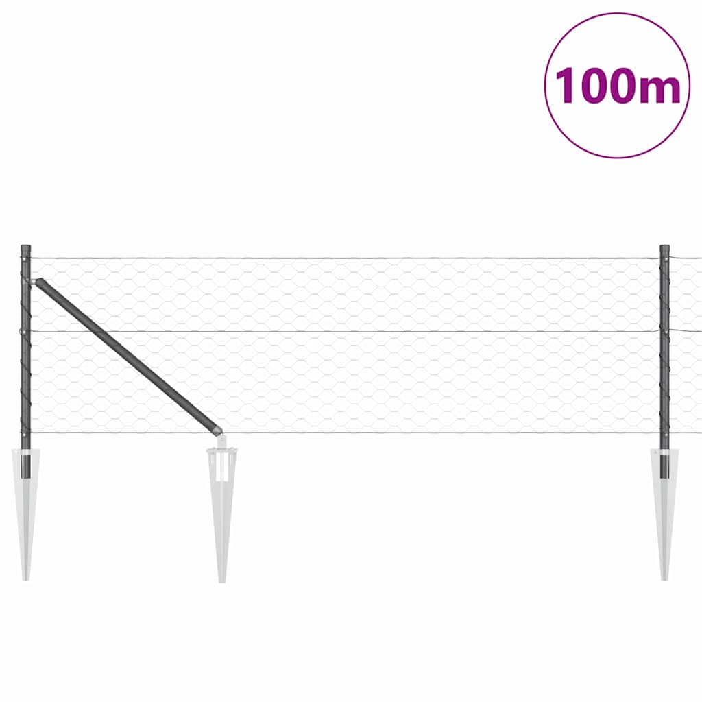 Welded Wire Fence with Spikes 100 x 0.6 m (W x H)