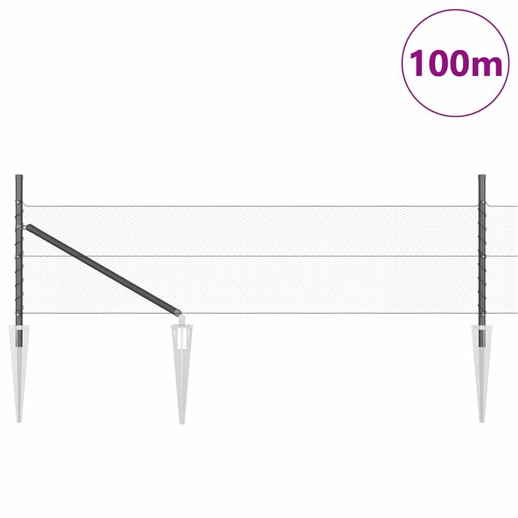 Welded Wire Fence with Spikes 100 x 0.8 m (W x H)