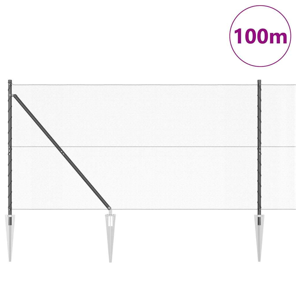 Welded Wire Fence with Spikes 100 x 1.2 m (W x H)