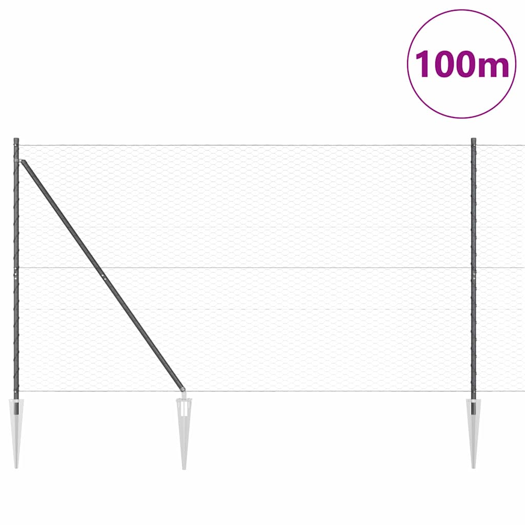 Welded Wire Fence with Spikes 100 x 1.6 m (W x H)