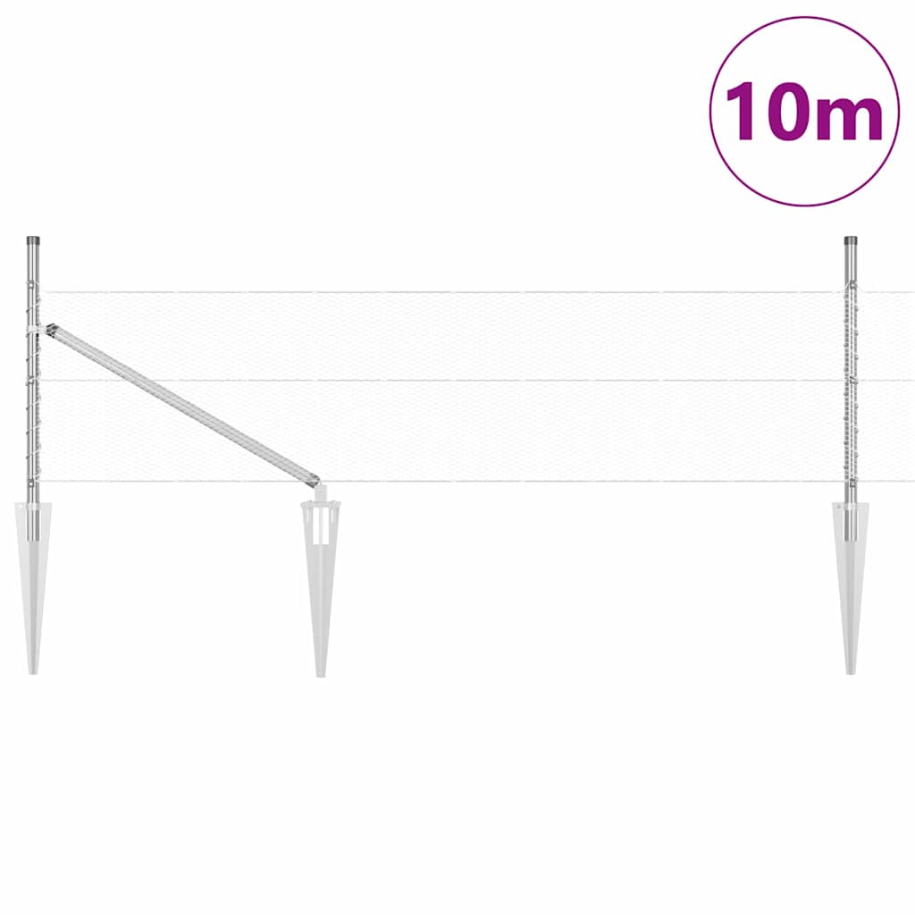Welded Wire Fence with Spikes 10 x 0.4 m (W x H)