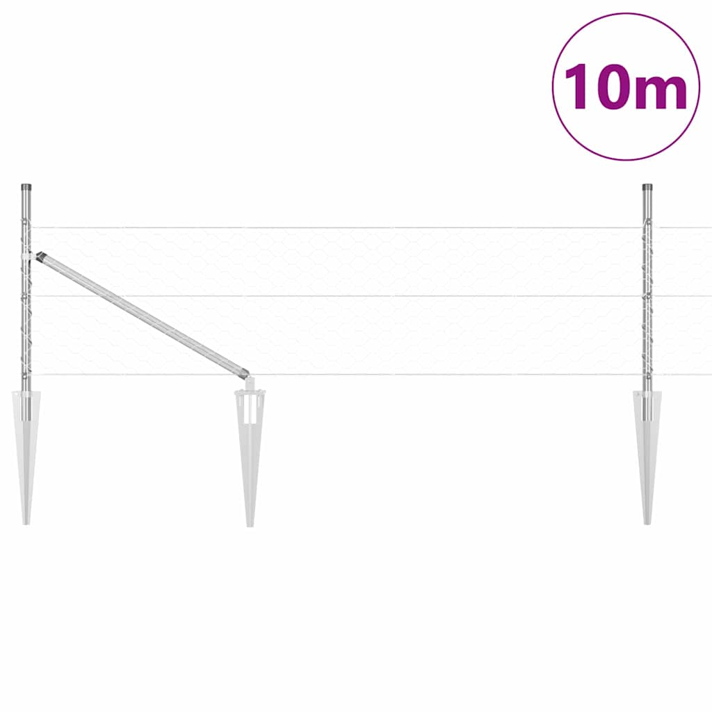 Welded Wire Fence with Spikes 10 x 0.8 m (W x H)