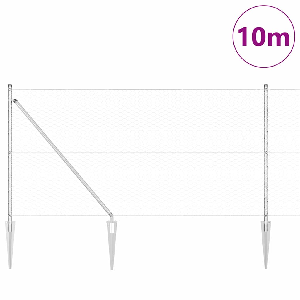 Welded Wire Fence with Spikes 10 x 1.2 m (W x H)