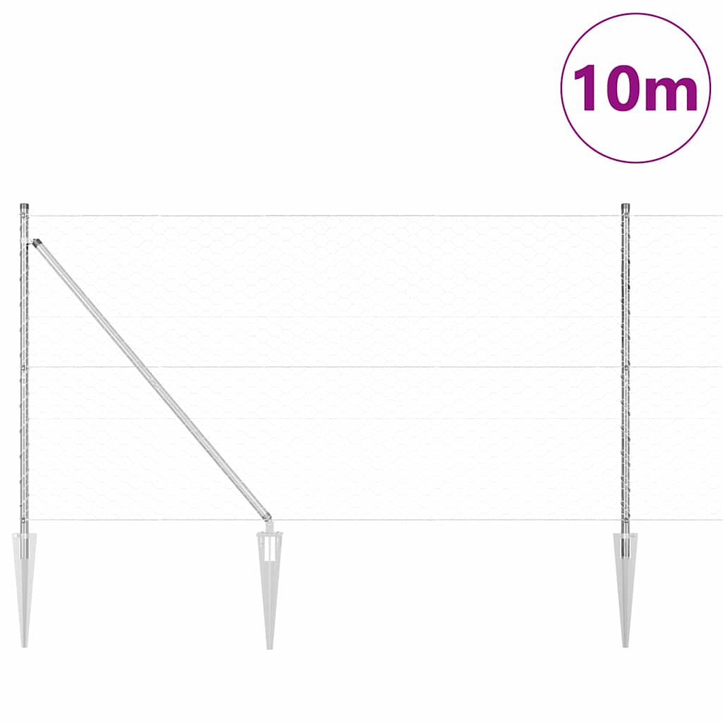 Welded Wire Fence with Spikes 10 x 1.2 m (W x H)