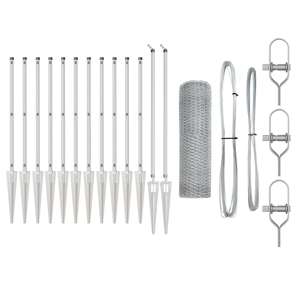 Welded Wire Fence with Spikes 25 x 0.6 m (W x H)