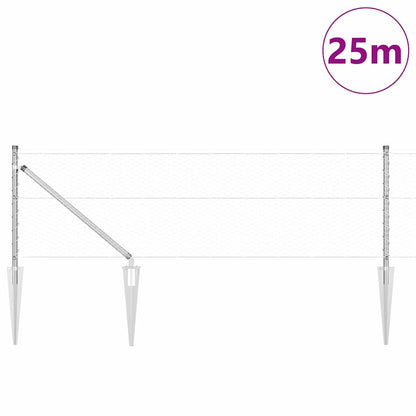 Welded Wire Fence with Spikes 25 x 0.6 m (W x H)