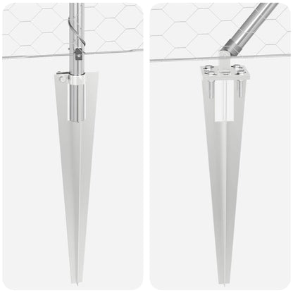 Fence Post Silver 25 x 0.6 m (50 mm mesh) Steel