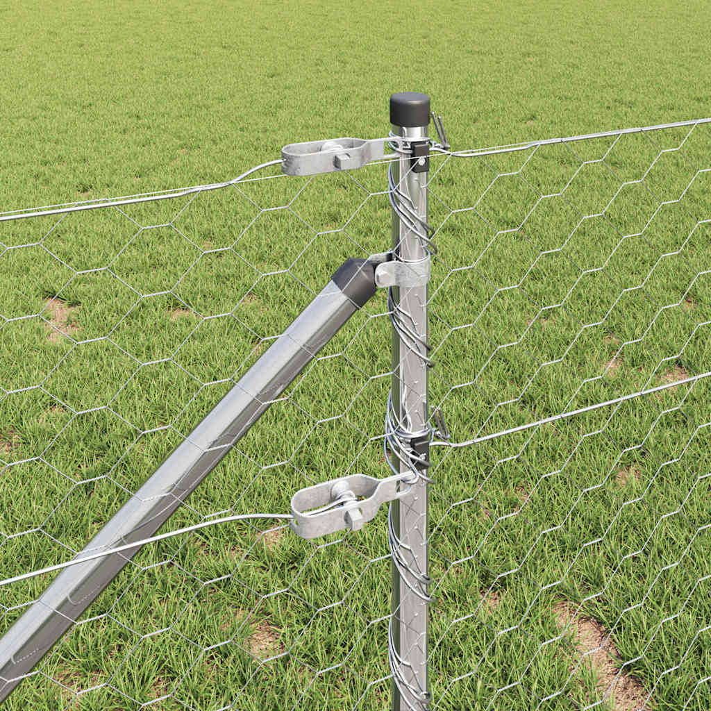 Fence Post Silver 25 x 0.6 m (50 mm mesh) Steel