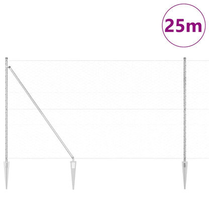 Welded Wire Fence with Spikes 25 x 1.5 m (W x H)