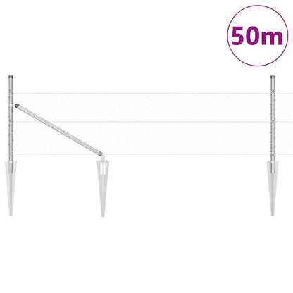 Welded Wire Fence with Spikes 50 x 0.5 m (W x H)