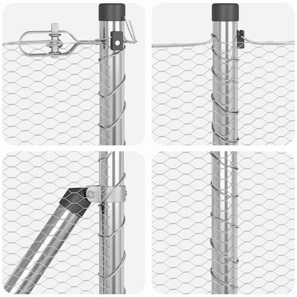 Fence Post Silver 50 x 0.6 m (13 mm mesh) Steel