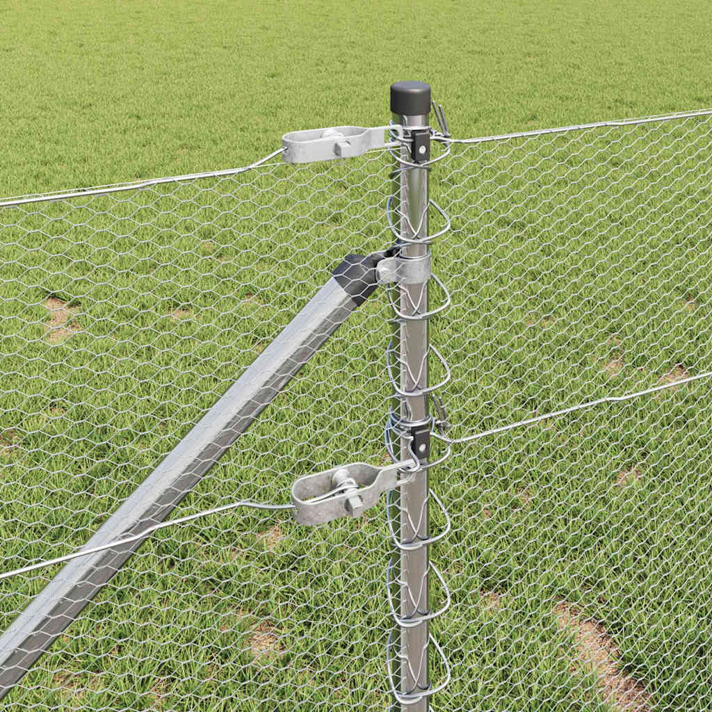 Fence Post Silver 50 x 0.6 m (13 mm mesh) Steel