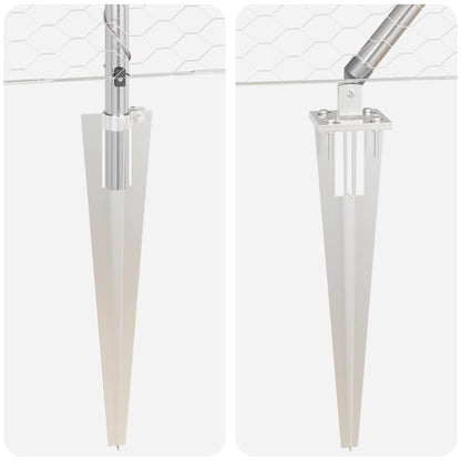 Fence Post Silver 50 x 0.6 m (25 mm mesh) Steel