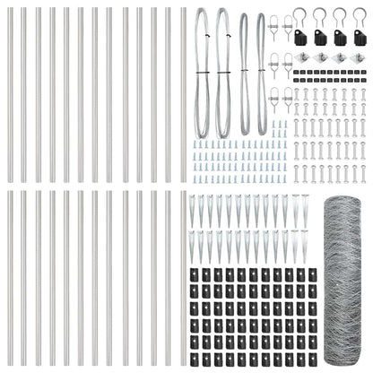 Fence Post Silver 50 x 0.6 m (36 mm mesh) Steel