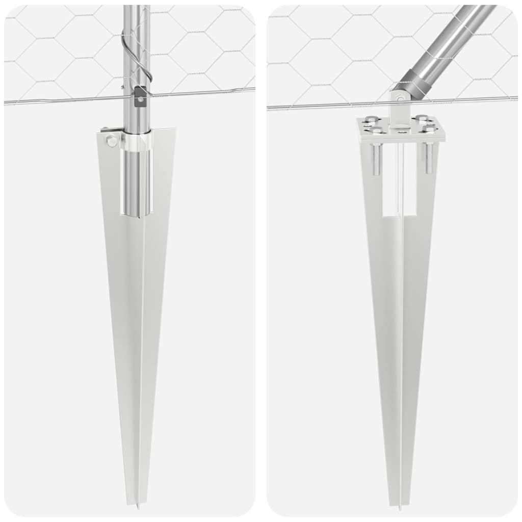 Fence Post Silver 50 x 0.6 m (50 mm mesh) Steel