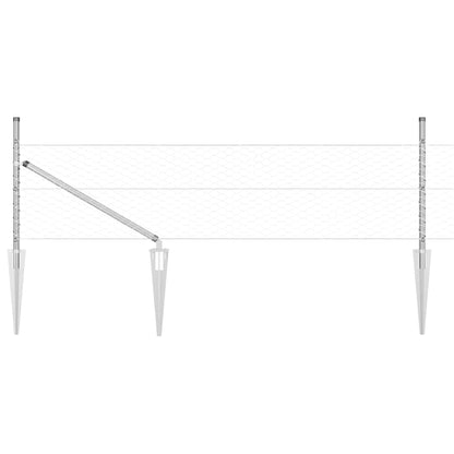 Fence Post Silver 50 x 0.8 m (36 mm mesh) Steel