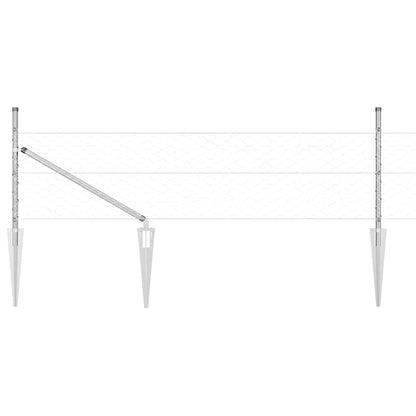 Fence Post Silver 50 x 0.8 m (50 mm mesh) Steel