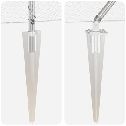 Fence Post Silver 50 x 1 m (13 mm mesh) Steel