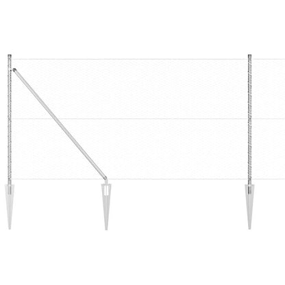 Fence Post Silver 50 x 1 m (25 mm mesh) Steel