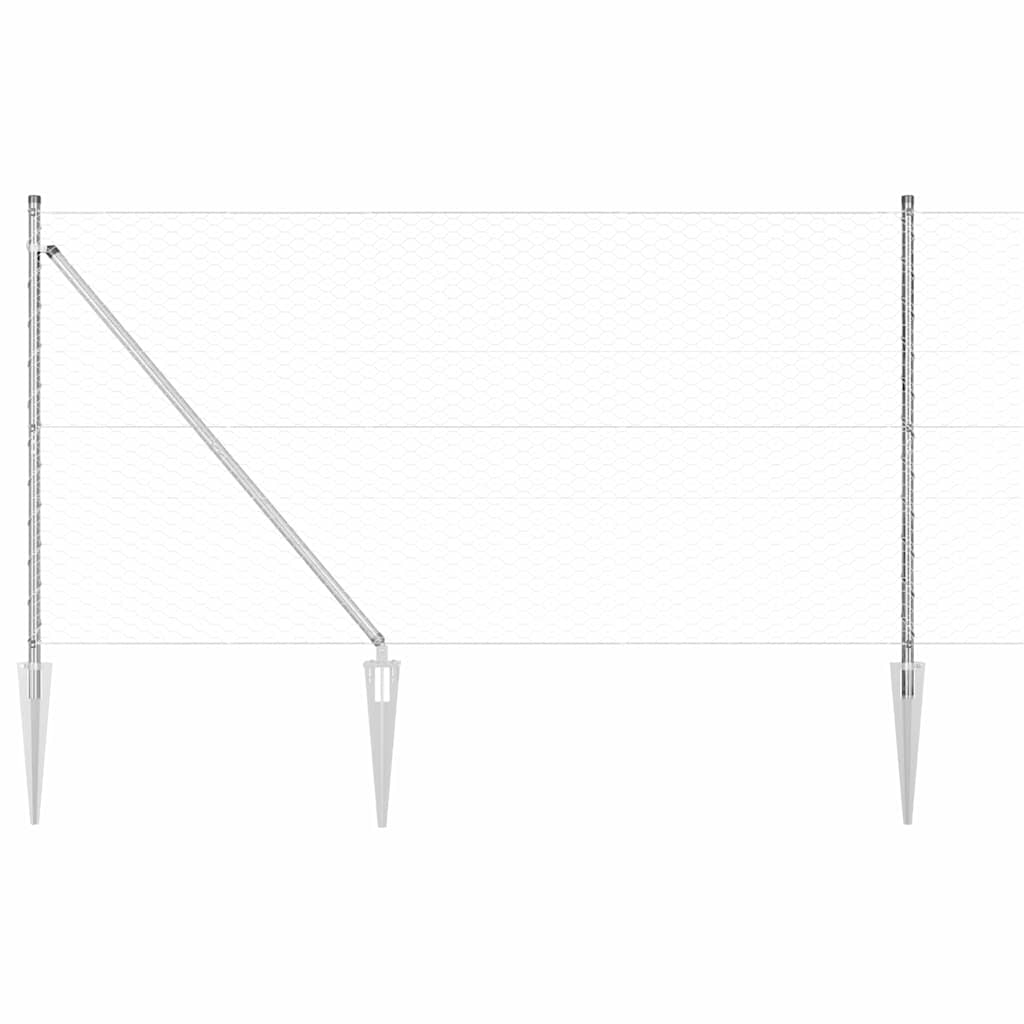 Welded Wire Fence with Spikes 50 x 1.2 m (W x H)