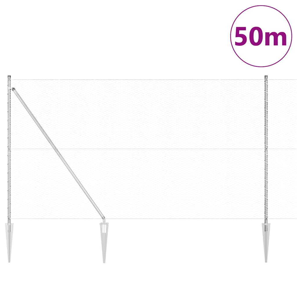 Welded Wire Fence with Spikes 50 x 1.5 m (W x H)