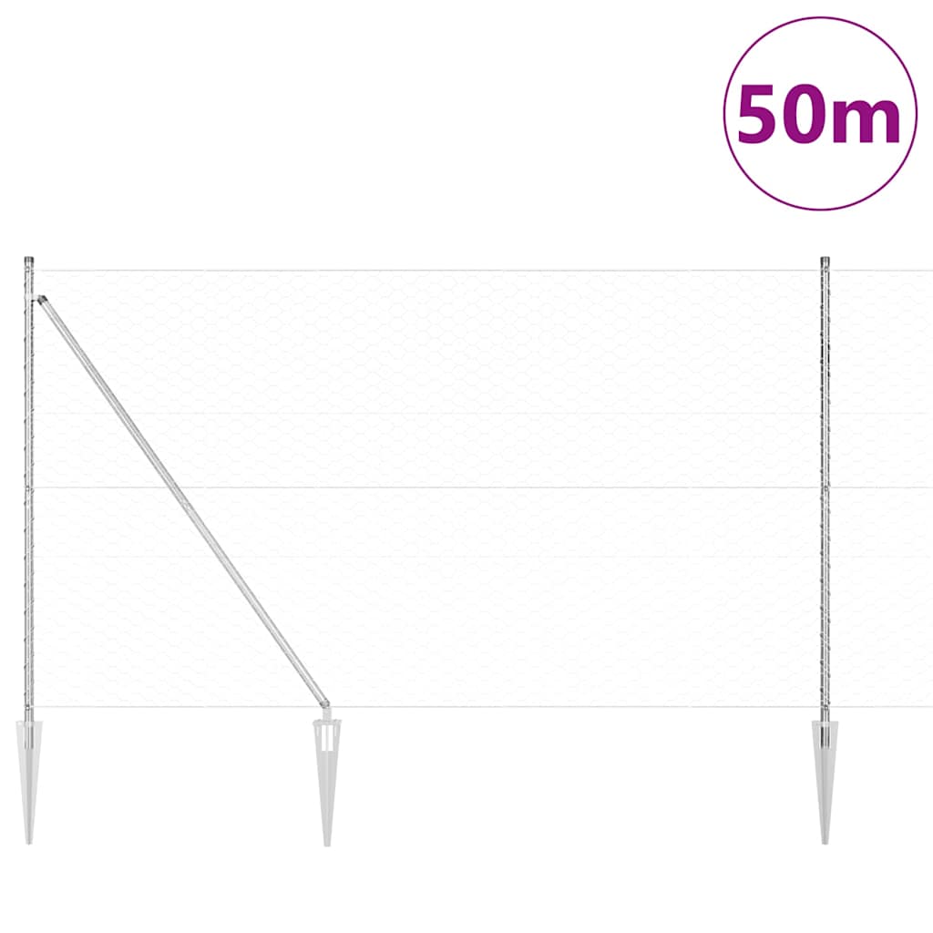Welded Wire Fence with Spikes 50 x 1.5 m (W x H)