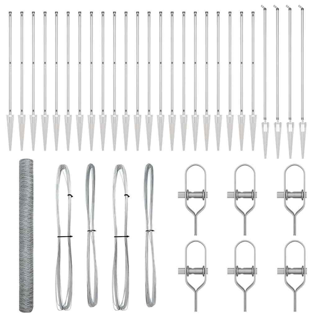 Fence Post Silver 50 x 1.6 m (36 mm mesh) Steel