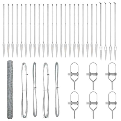 Fence Post Silver 50 x 1.6 m (36 mm mesh) Steel