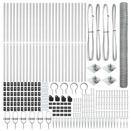 Fence Post Silver 50 x 1.6 m (36 mm mesh) Steel