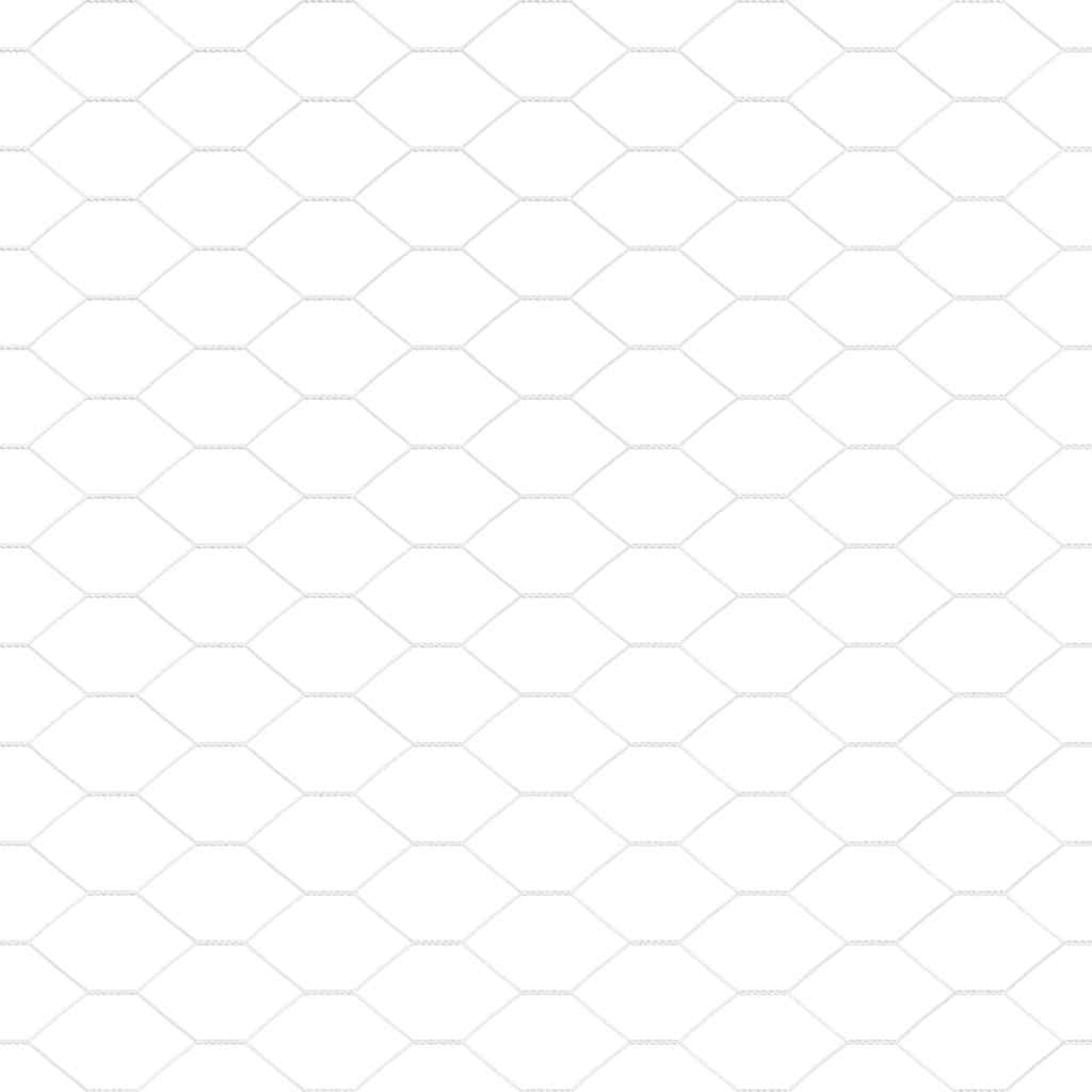 Hexagonal Fence with Post 100 x 0.6 m Galvanised Steel Silver