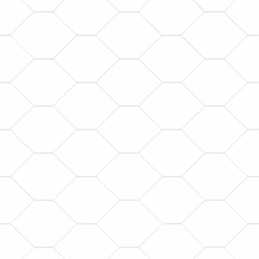 Hexagonal Fence with Post 100 x 0.8 m Galvanised Steel Silver