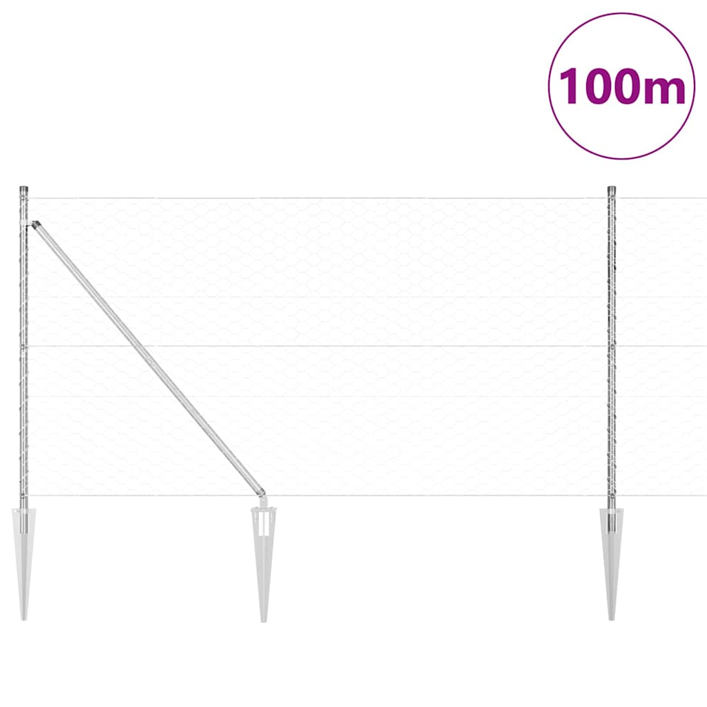 Welded Wire Fence with Spikes 100 x 1 m (W x H)