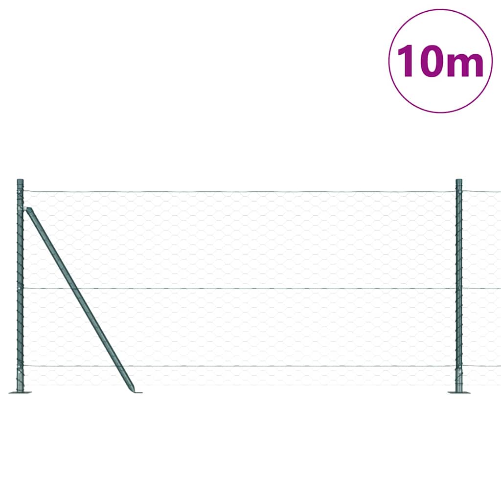 Welded Wire Fence with Concrete Base 10 x 1 m (W x H)