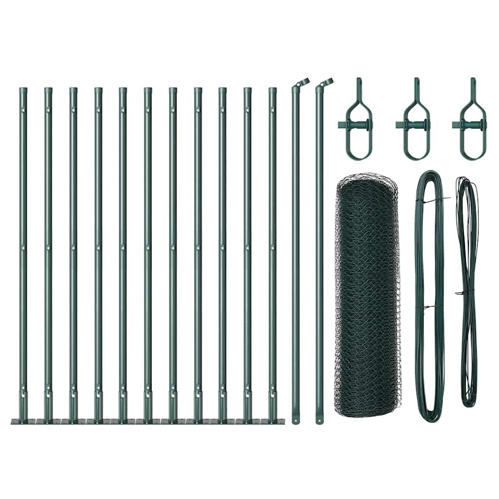 Welded Wire Fence with Concrete Base 25 x 0.5 m (W x H)