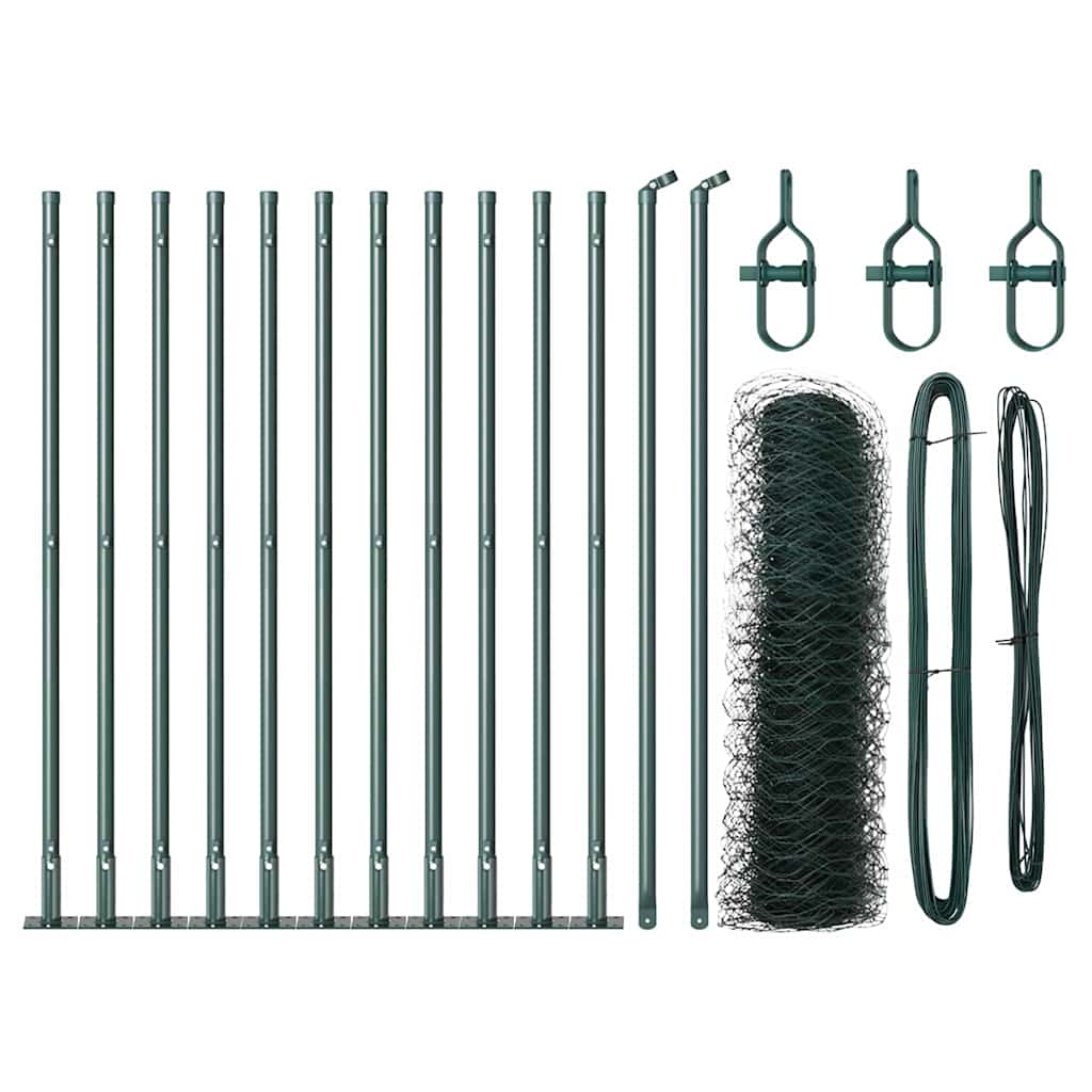 Welded Wire Fence with Concrete Base 25 x 0.5 m (W x H)