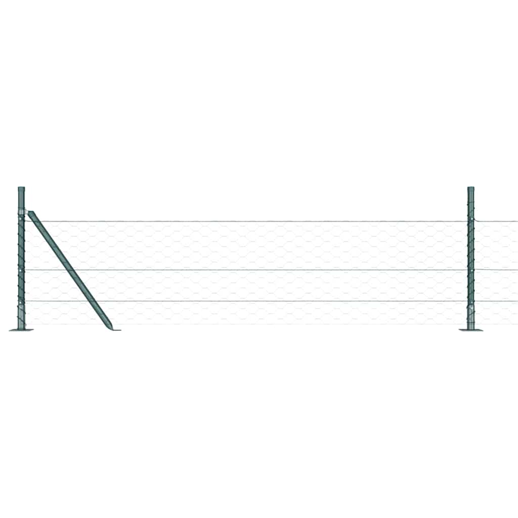 Welded Wire Fence with Concrete Base 25 x 0.5 m (W x H)