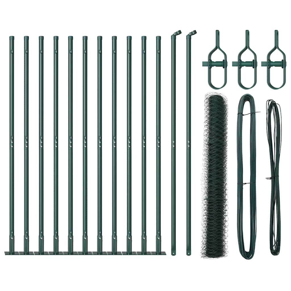 Welded Wire Fence with Concrete Base 25 x 1 m (W x H)