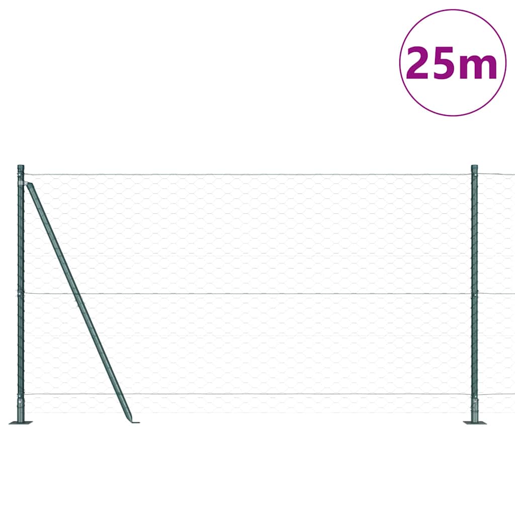 Fence Post Green 25 x 1.2 m (50 mm mesh) Steel