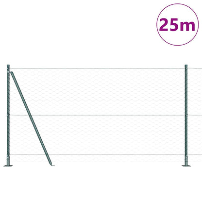 Fence Post Green 25 x 1.2 m (50 mm mesh) Steel