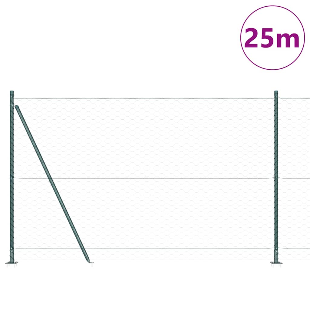 Fence Post Green 25 x 1.5 m (50 mm mesh) Steel